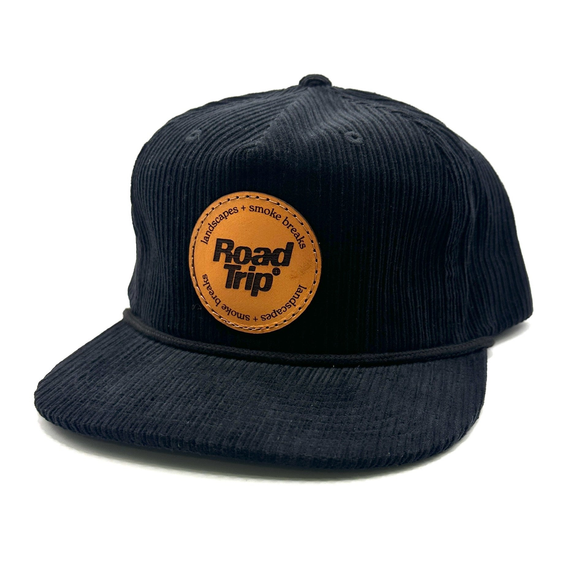 Corduroy Snapback in Black